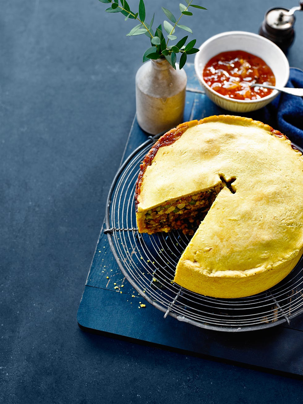 vegan samosa pie