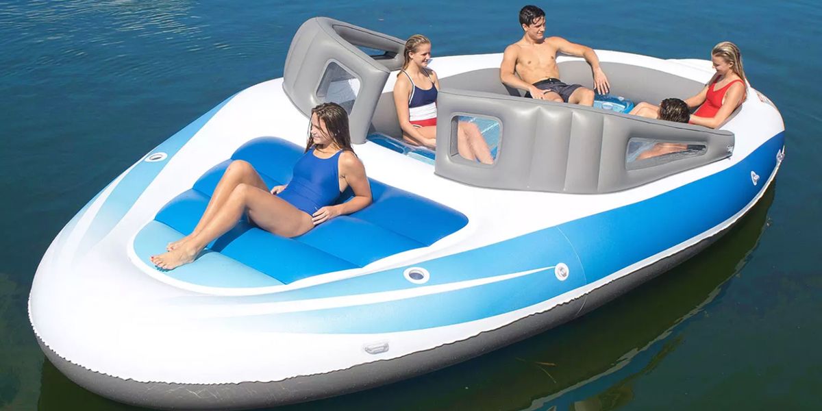 This 20-Foot Inflatable Boat Holds Six People and Will Be the Go-To Party  Spot This Summer