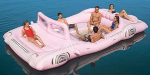sam's club member's mark retro pink limo island pool float