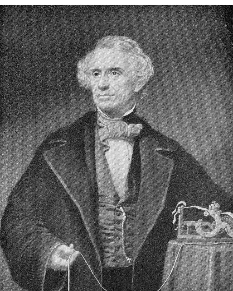 samuel morse with single wire telegraph system