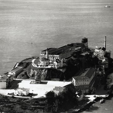 aerial view of alcatraz island