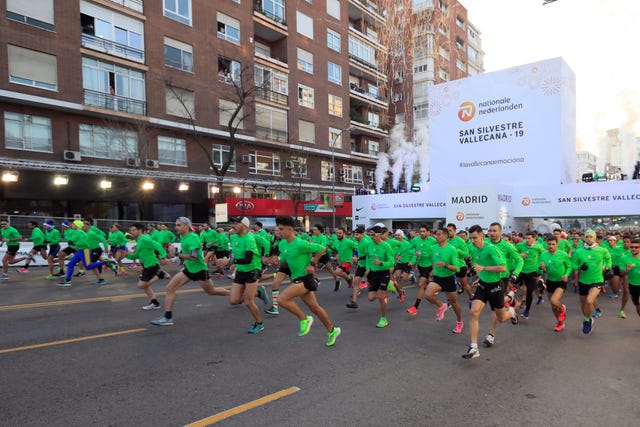 corredores en la san silvestre vallecana 2019