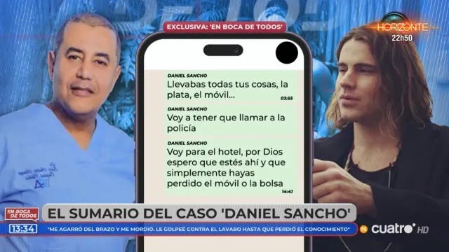 Salen A La Luz Los últimos Mensajes Que Daniel Sancho Envió A Edwin Arrieta