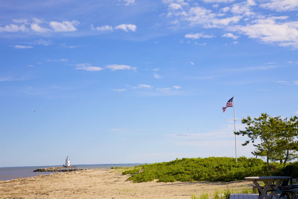 sand dune and lighthouse old saybrook ct