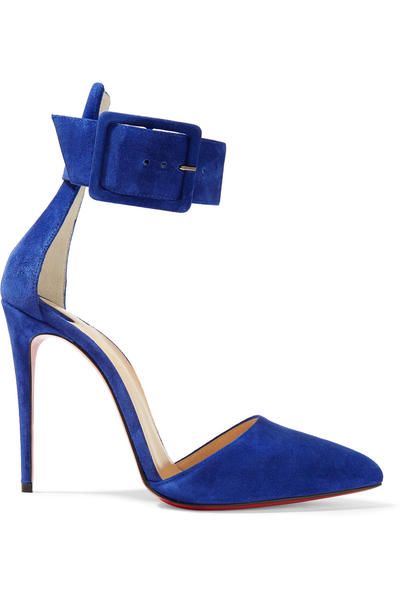 Footwear, Cobalt blue, Blue, High heels, Electric blue, Shoe, Sandal, Leather, Suede, Basic pump, 