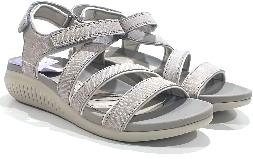 sandalias plantilla blanda grises