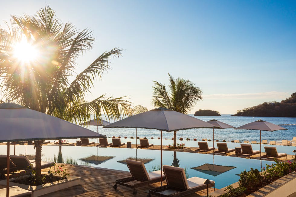 beautiful infinity swimming pool at sandals st vincent