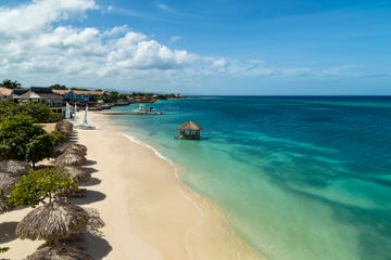 stunning white sand beach with turquoise sea