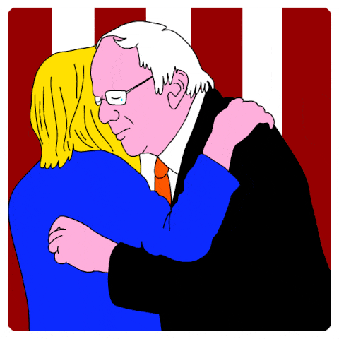 Hillary Clinton and Bernie Sanders