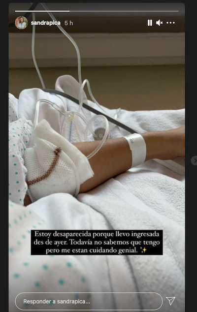 sandra pica ingresa en el hospital