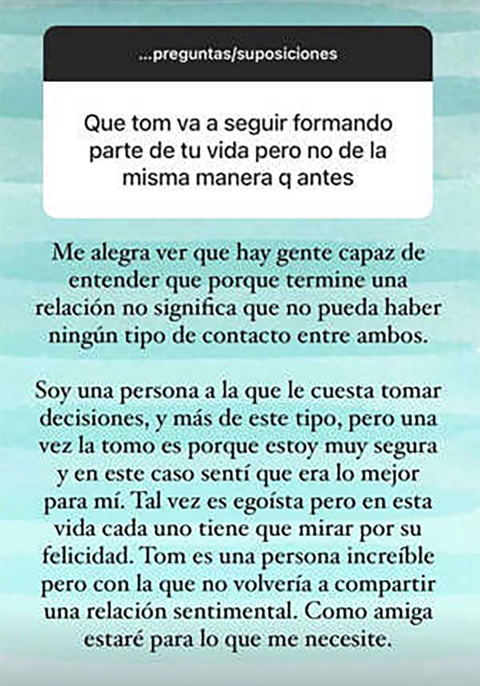 sandra pica relacion tom