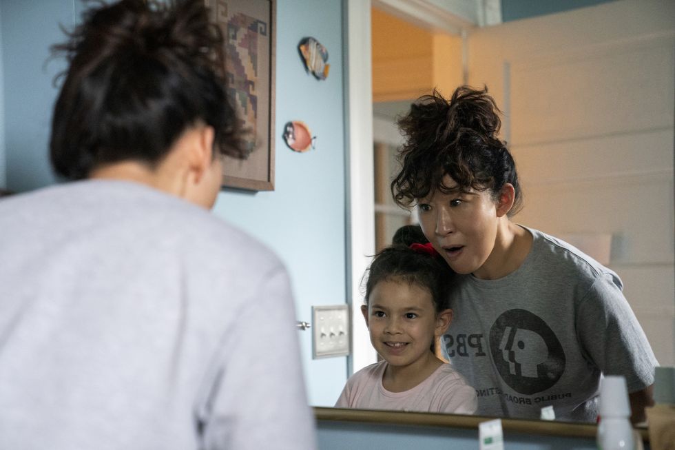the chair l to r everly carganilla as juju and sandra oh as ji yoon in episode 102 of the chair cr eliza morsenetflix © 2021