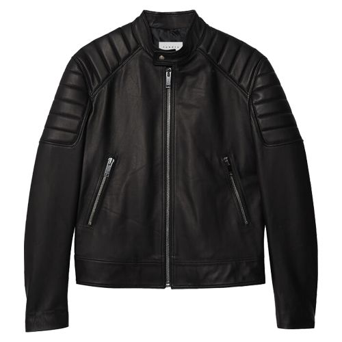 Louis Vuitton black Leather Boxy Biker Jacket
