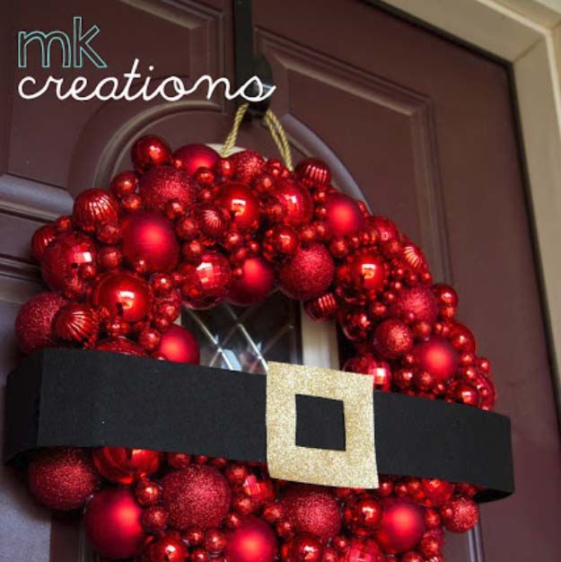 Kara's Party Ideas DIY Holiday Candy Party Favor Wreath made with