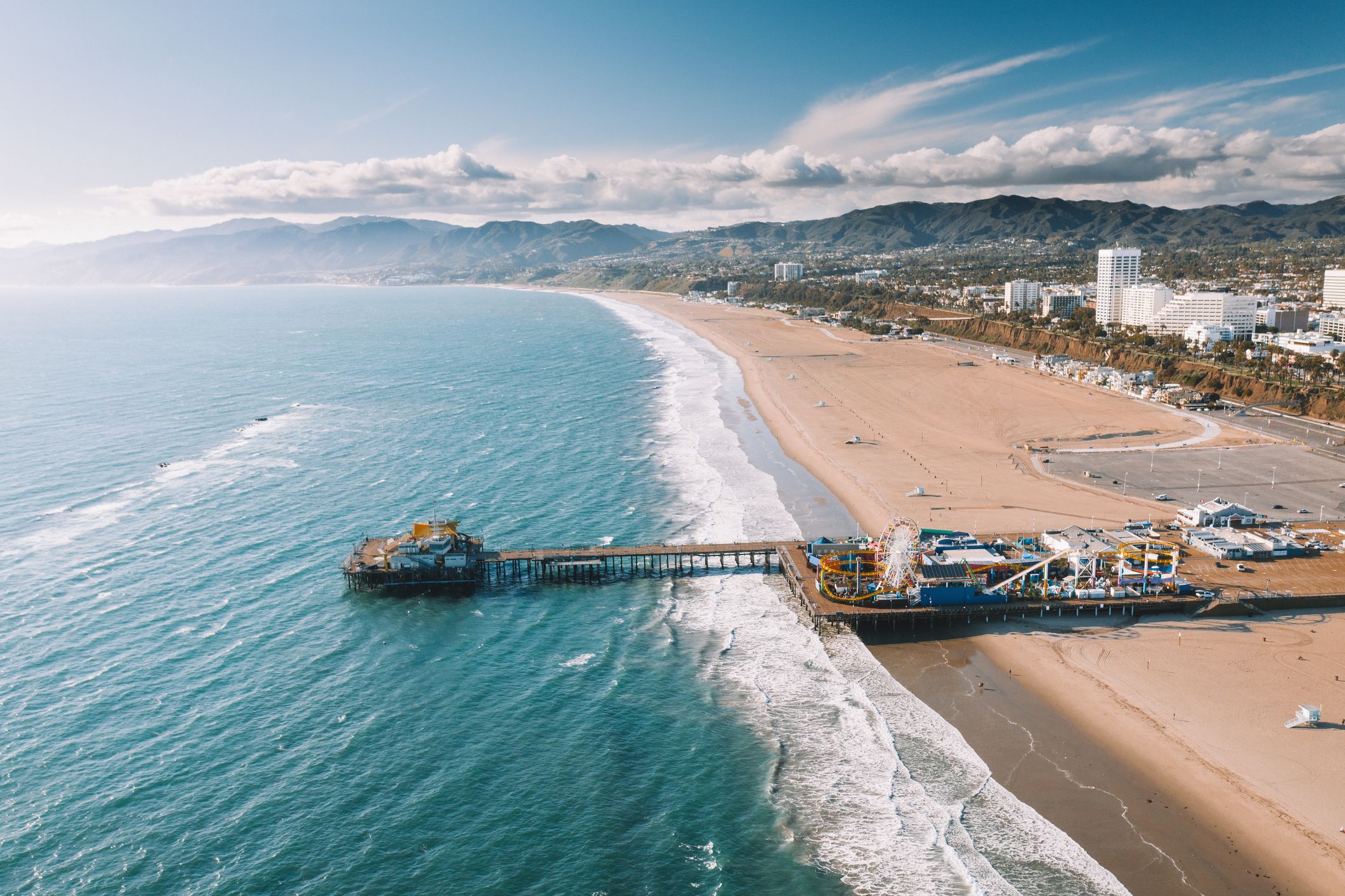 9 Best Budget Travel Destinations Of 2024   Santa Monica Pier Aerial Royalty Free Image 1675005010 