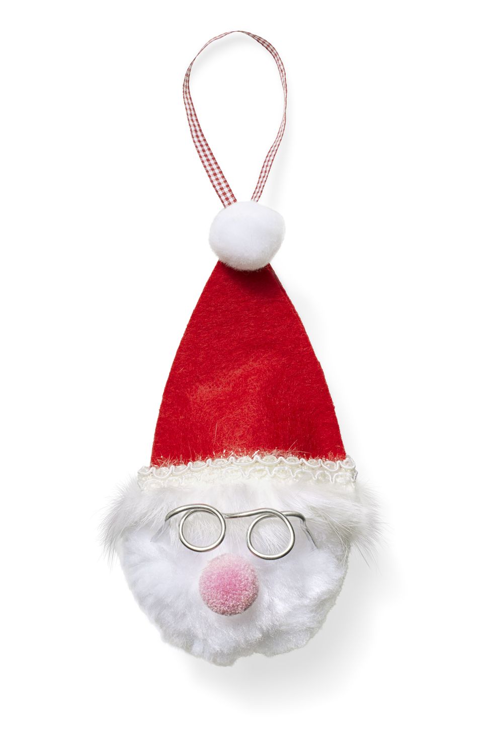 diy christmas ornaments fluffy santa