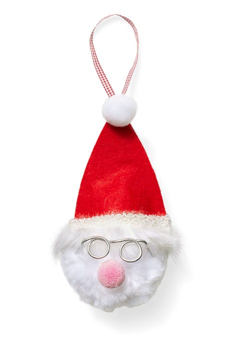 diy christmas ornaments fluffy santa