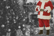 the handy 'capture the magic' app lets you capture a photo of santa next to your tree