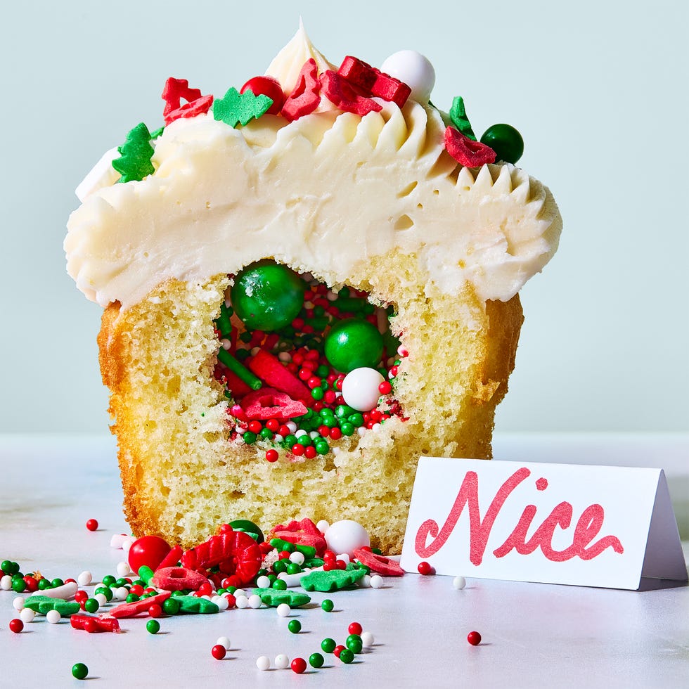 cupcakes filled with naughty or nice candy