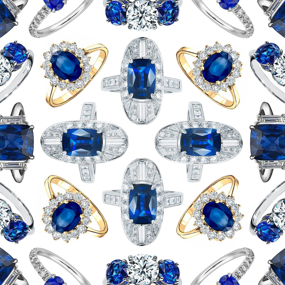 2 Carat Oval Cut Beautiful Sapphire and Diamond Halo Engagement Ring —  kisnagems.co.uk