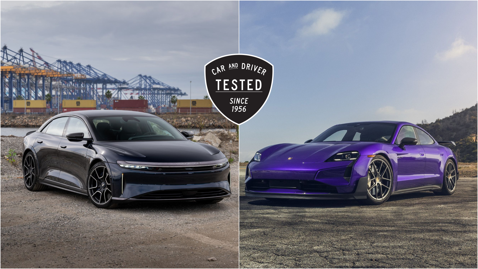 image of "Lucid Air Sapphire Is the Quickest Car We've Ever Tested, Toppling Porsche's Top Taycan"