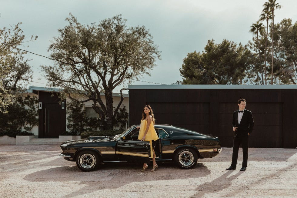 christy baird and brian doxtator in palm springs at the frederick lowe estate