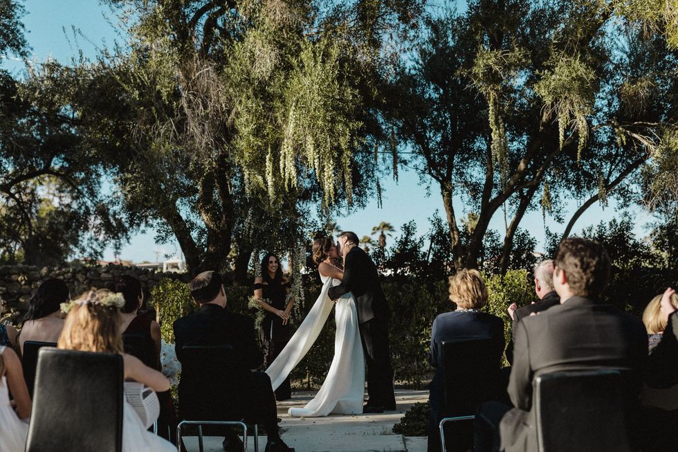 Photograph, Ceremony, Event, Bride, Wedding, Dress, Wedding dress, Tree, Gown, Formal wear, 