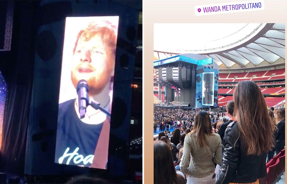 Sara Carbonero en el concierto de Ed Sheeran