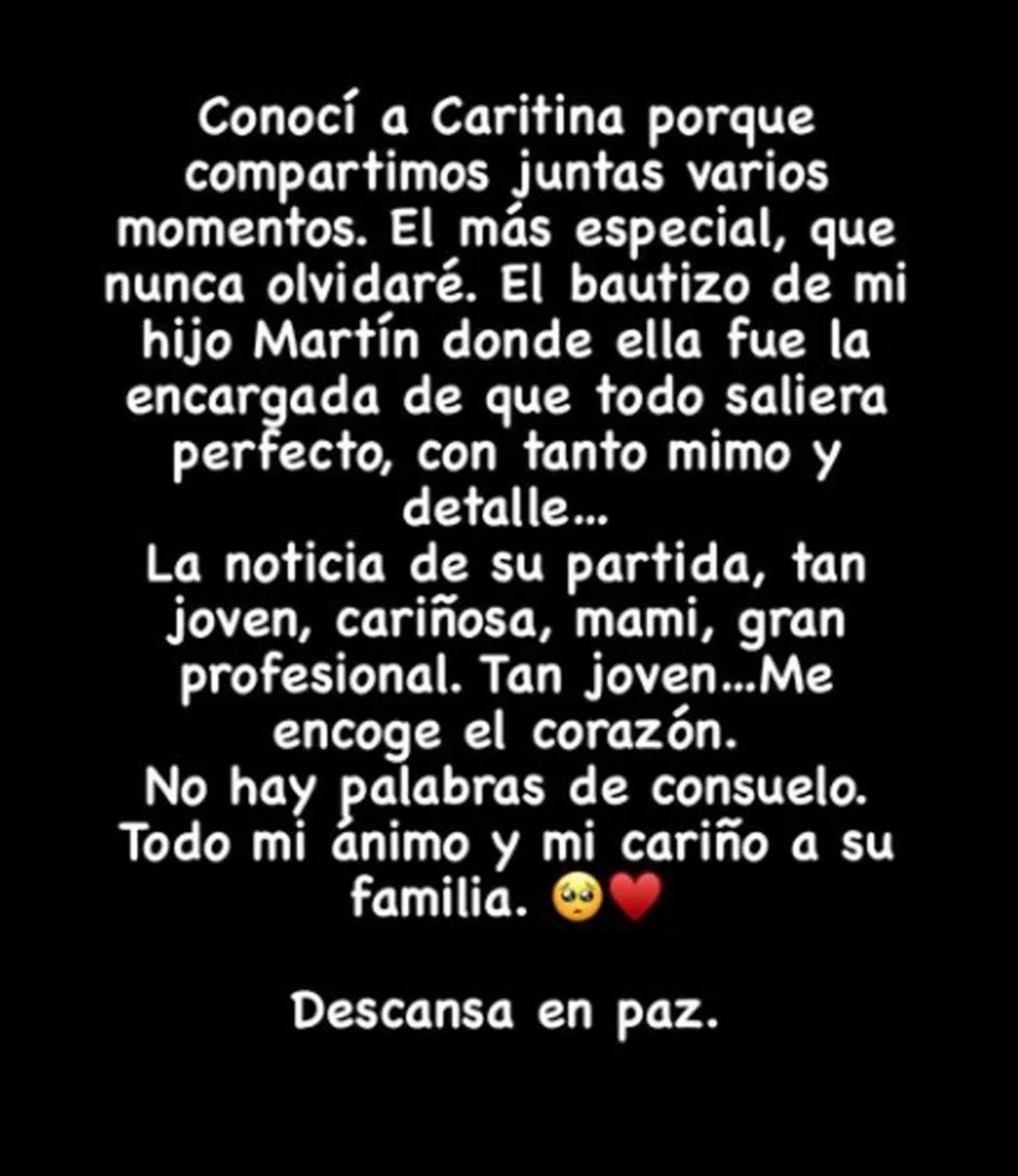 sara carbonero sobre caritina