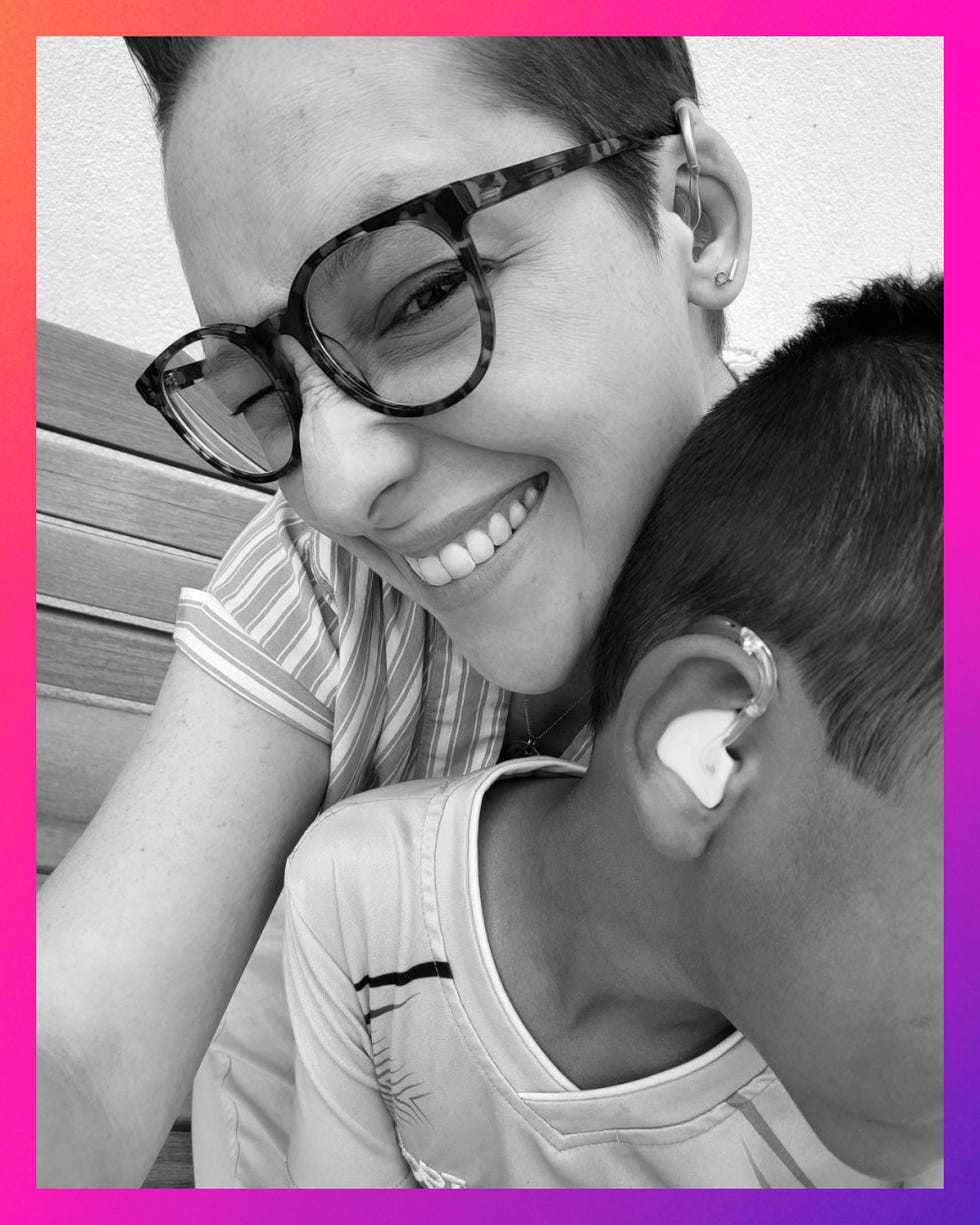 sara novic and her son