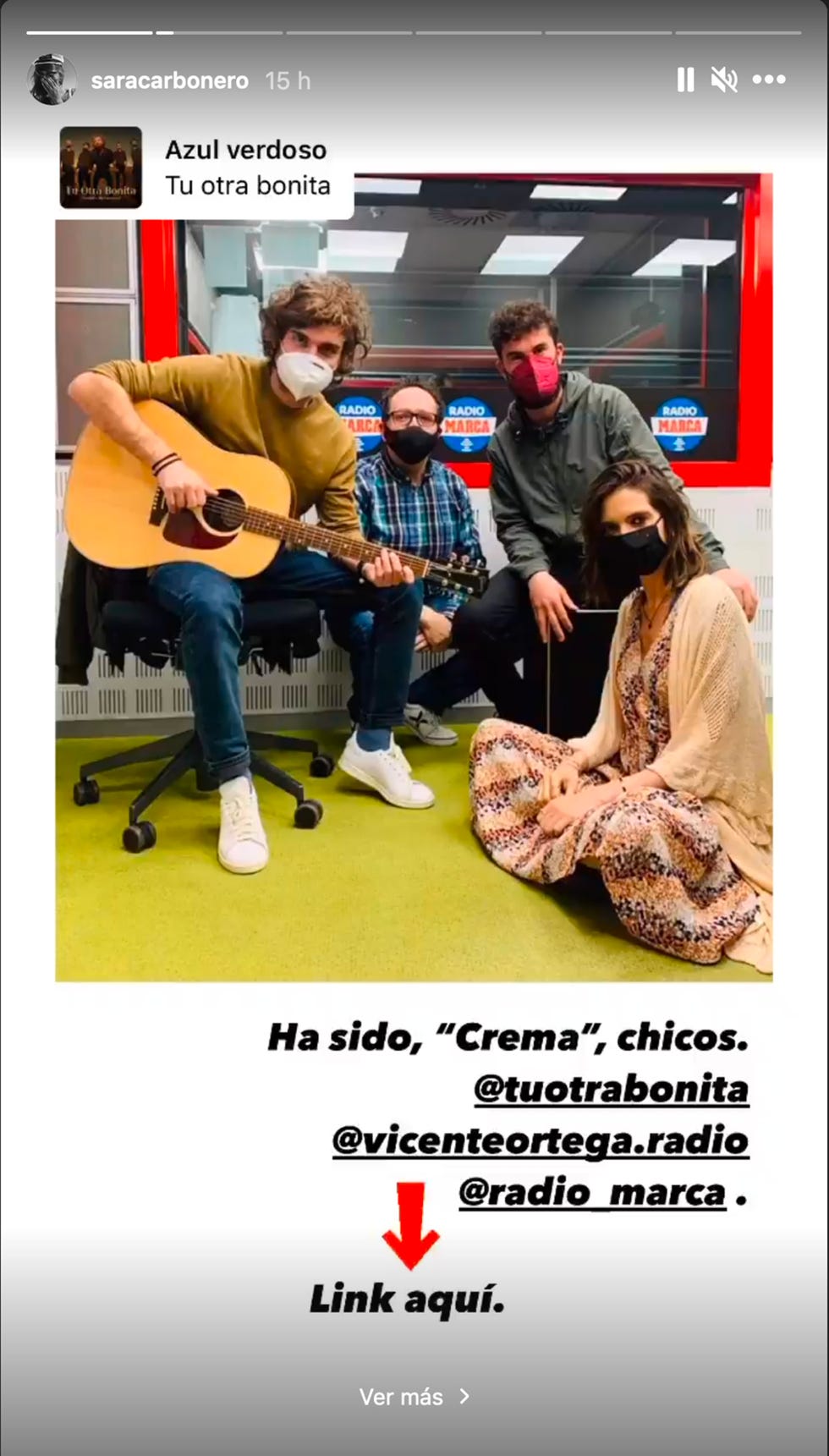 sara carbonero vuelve a su trabajo en la radio para entrevistar a 'tu otra bonita'