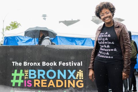 Saraciea Fennell at The Bronx Book Festival. 