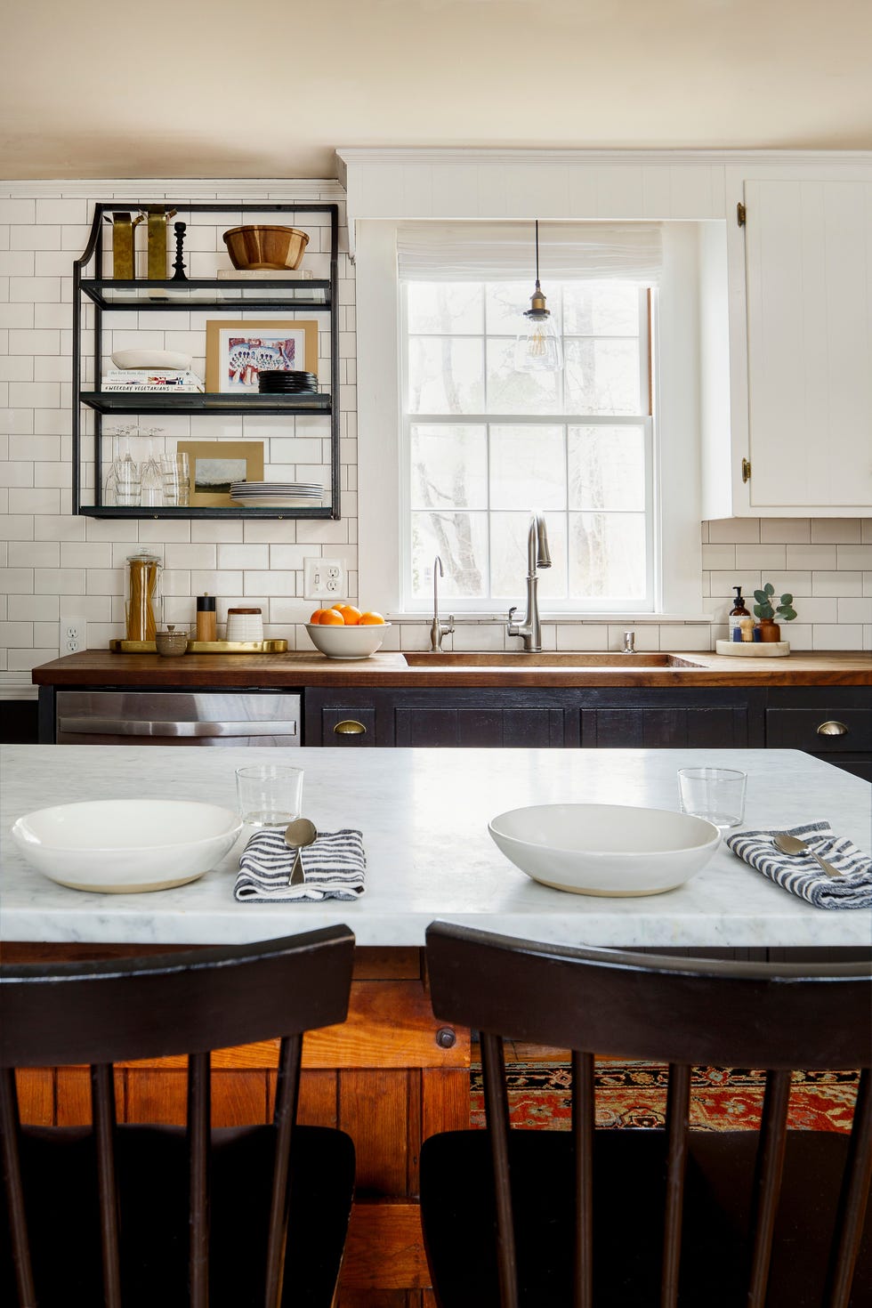 rustic kitchen with wood cabinets