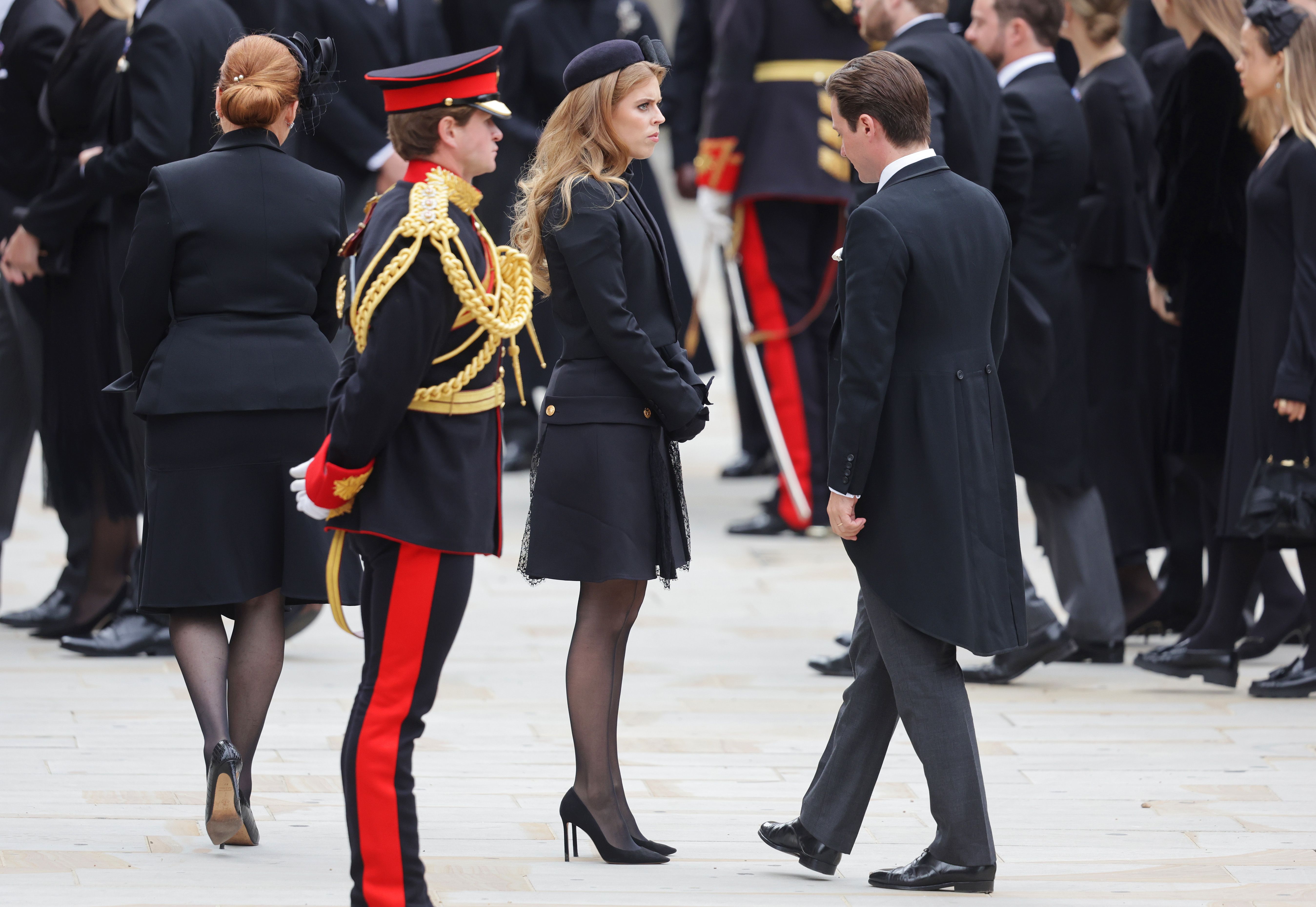 See Princess Beatrice s Somber Appearance at the Funeral of Queen