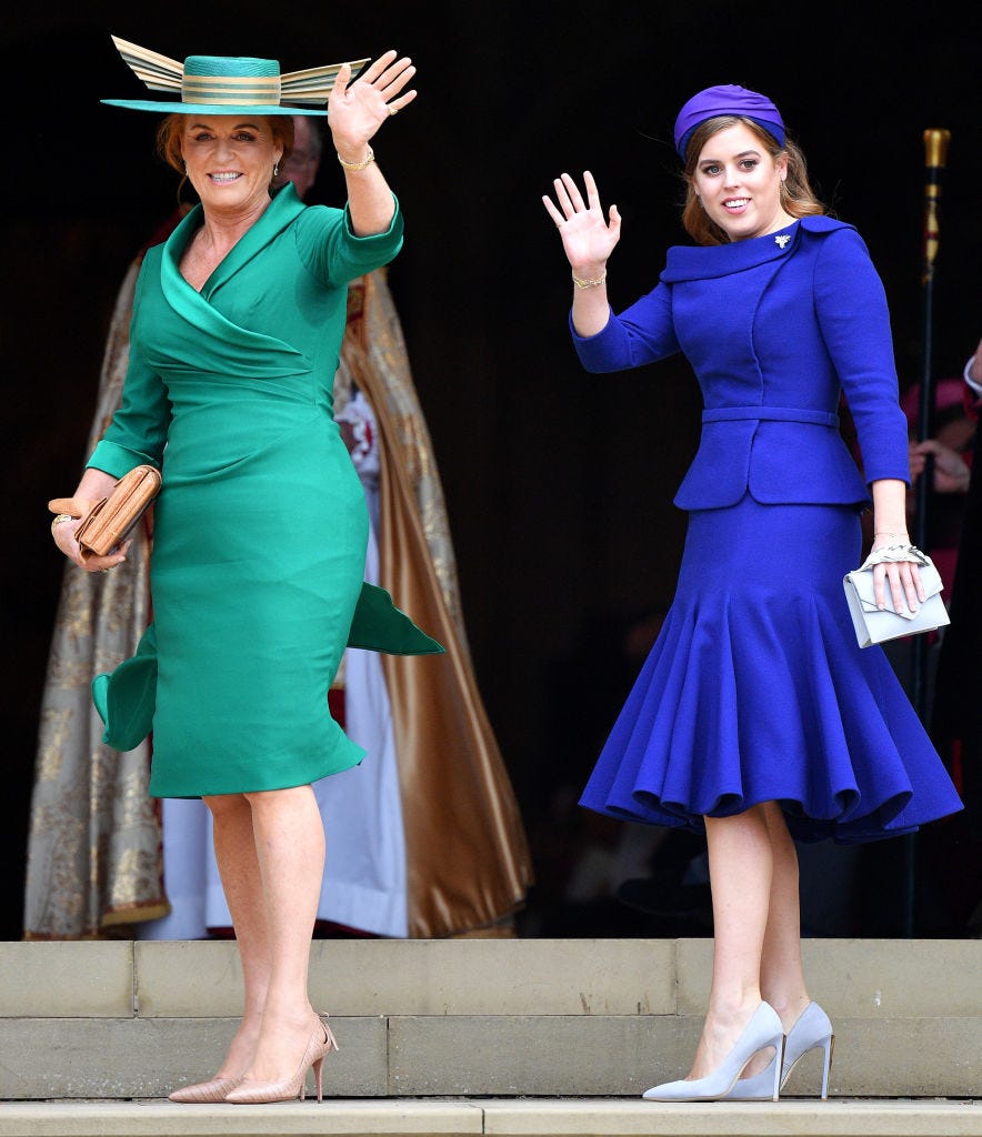 Princess Eugenie wedding - Why The Duchess of York wore green to ...