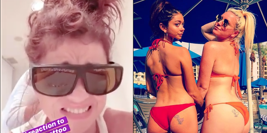 Sarah Hyland Shows Off Painful Experience of Getting Her Butt Tattoo Removed on Instagram