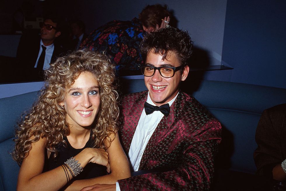 american actress sarah jessica parker and her partner, actor robert downey jr photo by barry kingsygmasygma via getty images