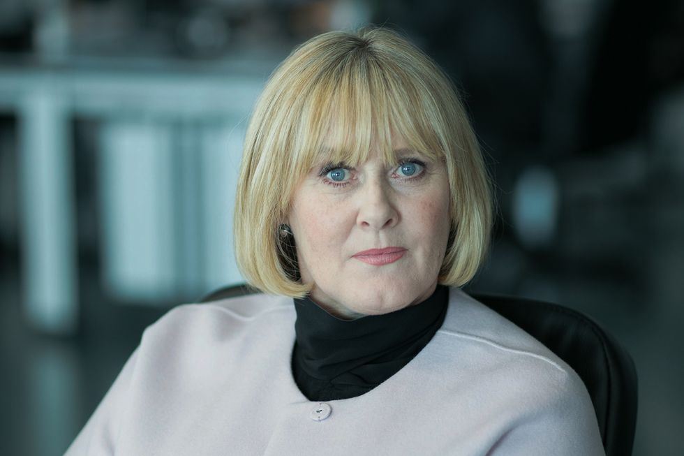 Sarah Lancashire as the politician Angela Howard in MotherFatherSon