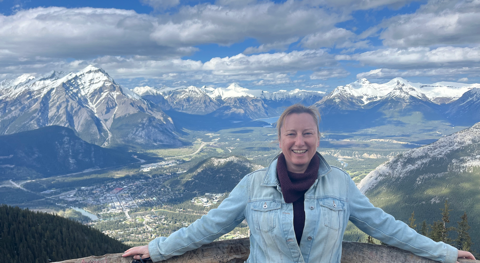 sarah bridge on top of sulphur mountain in banff