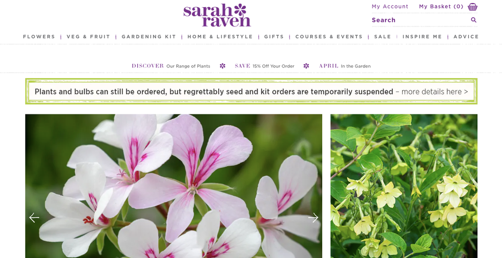 Sarah Raven website