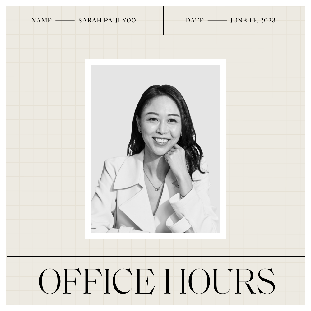 sarah paiji yoo blueland office hours