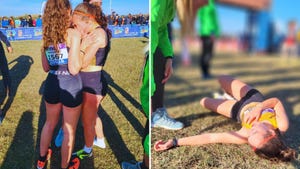 sara miratvilles, después de terminar el cross de atapuerca sin una zapatilla