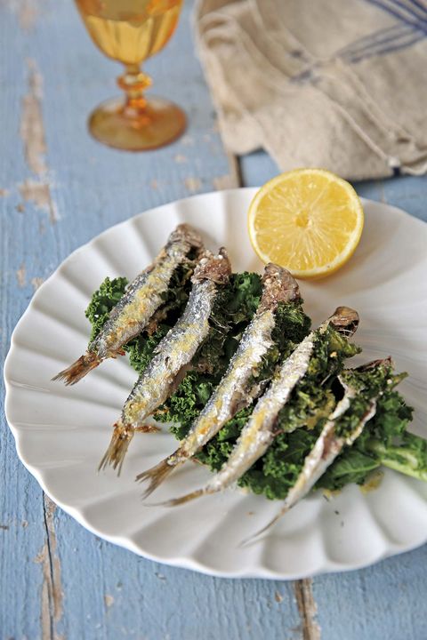 sardinas al horno con kale