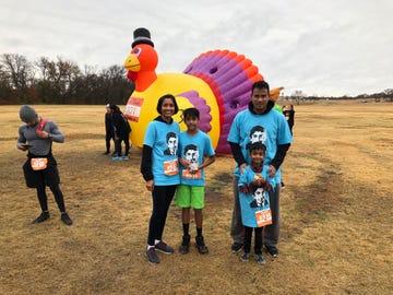 sarmistha sen and family at a turkey trot