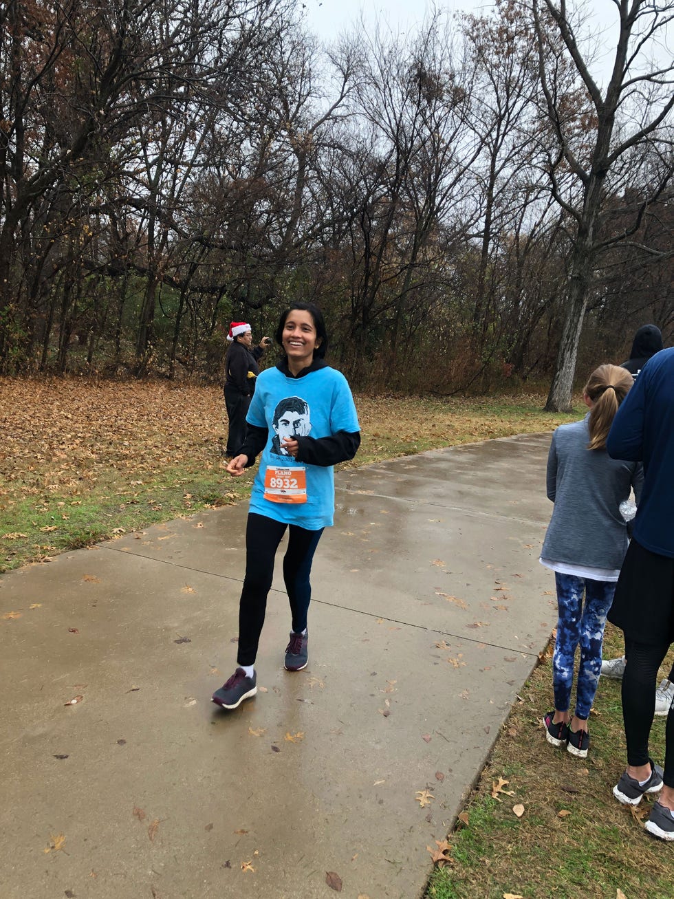 sarmistha sen running a race