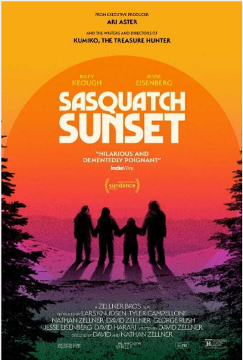 cartel de puesta de sol sasquatch