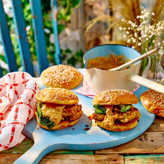 chicken satay burger