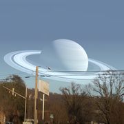 saturn pictured above street