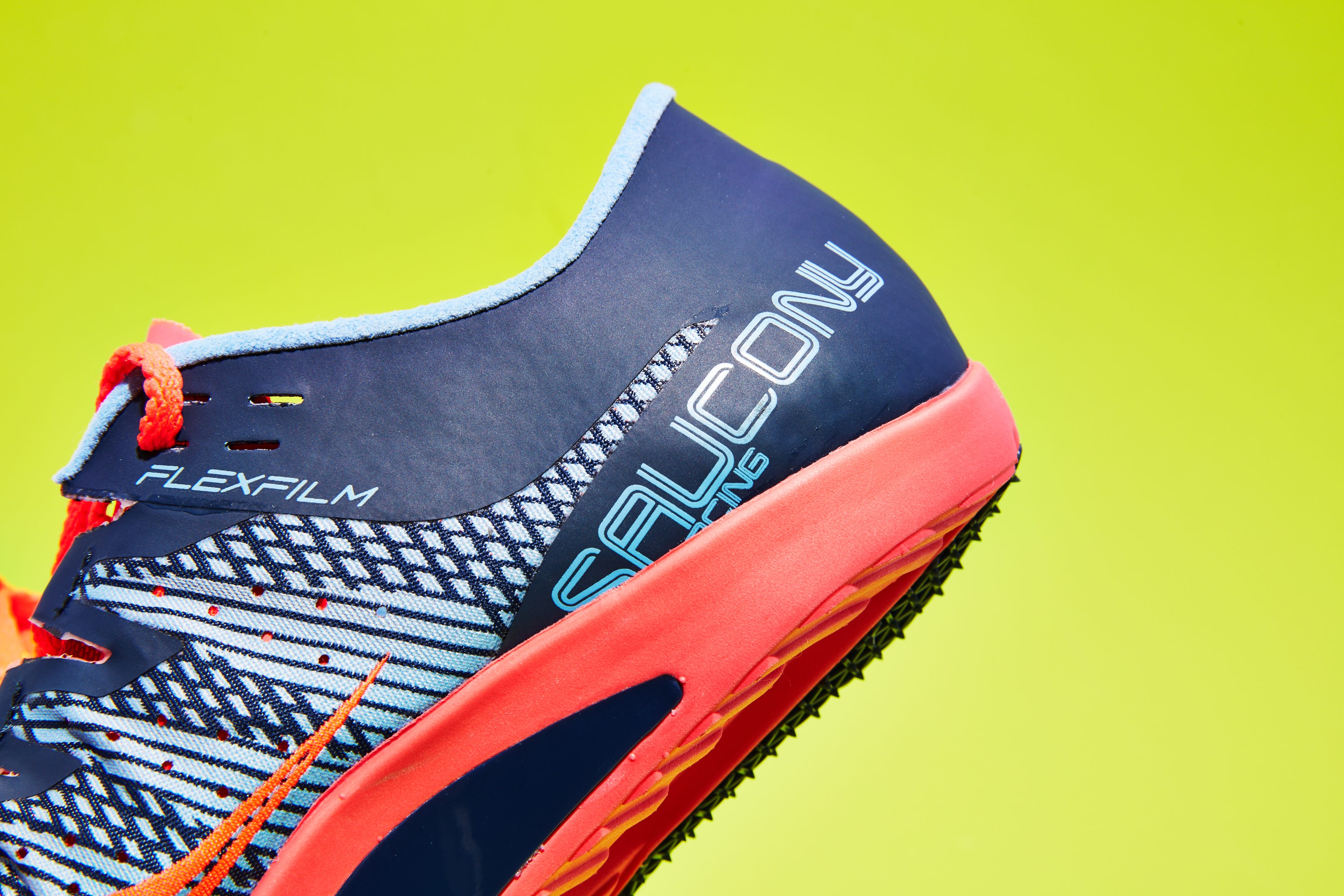 Footwear, Orange, Blue, Shoe, Electric blue, Yellow, Sneakers, Sportswear, Outdoor shoe, Font, 