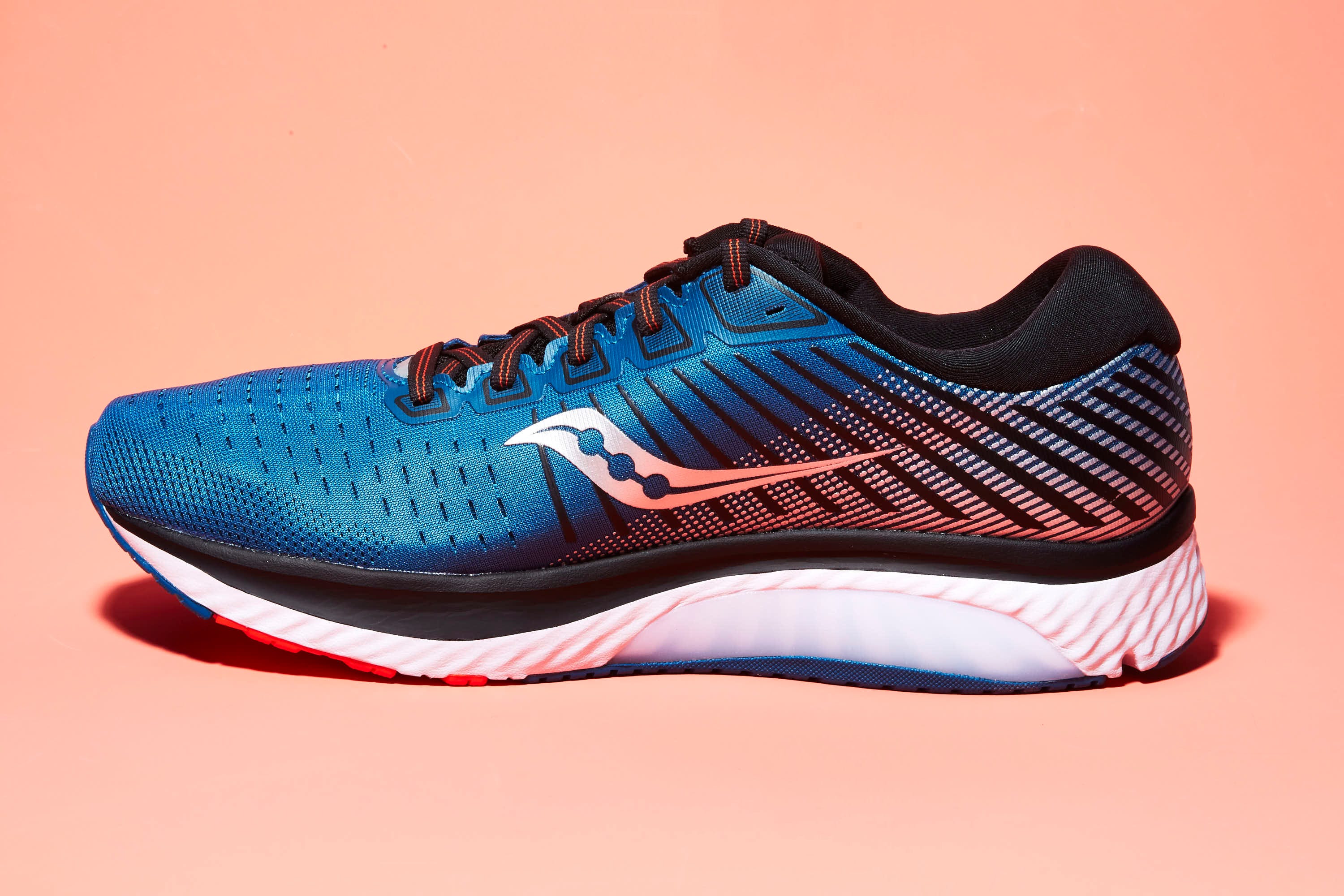 Shoe, Footwear, Outdoor shoe, Running shoe, Sneakers, Walking shoe, Blue, Orange, Tennis shoe, Athletic shoe, 